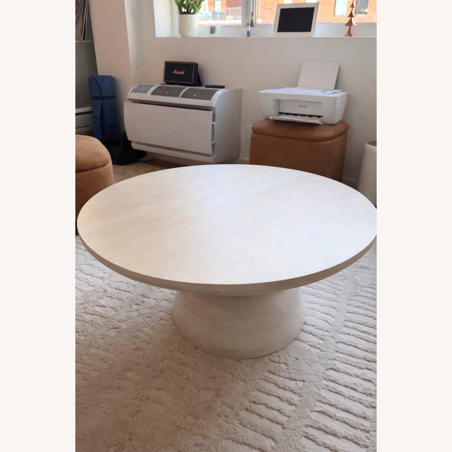 Joss & Main Erlian Solid Wood Pedestal Coffee Table - image-3