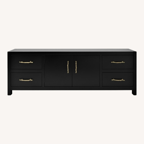 Used Taylor Made Custom Furniture Black Media Storage for sale on AptDeco