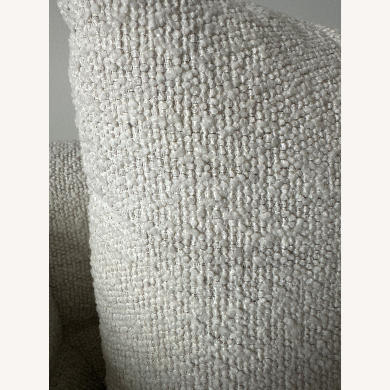 Crate & Barrel White Cambria Bouclé Chair and a Half - image-4