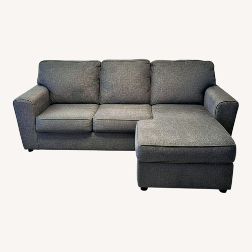 Used Dallas Dark Blueish/Gray Sectional Couch for sale on AptDeco