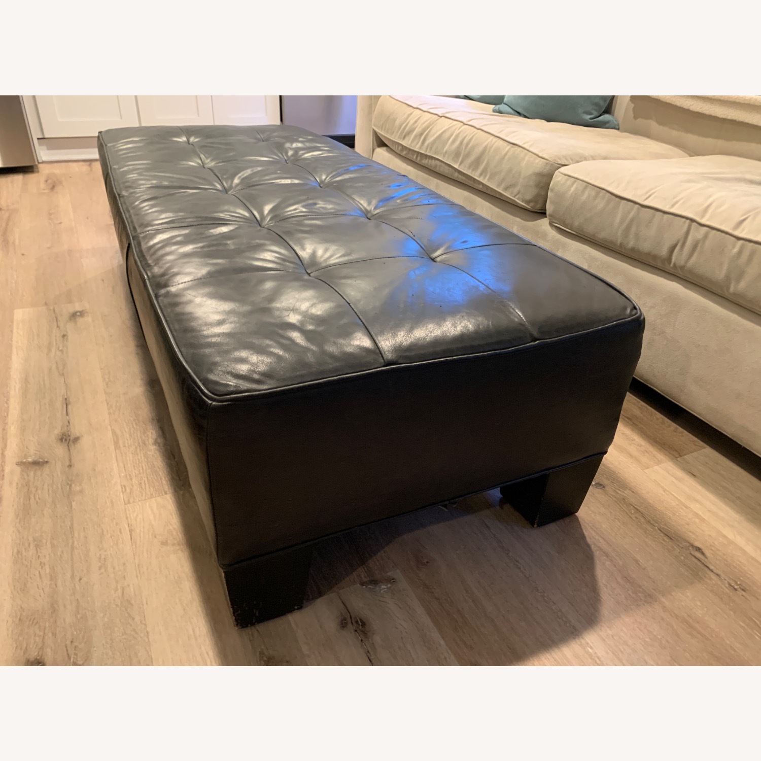 Mitchell Gold + Bob Williams Leather Ottoman - image-3