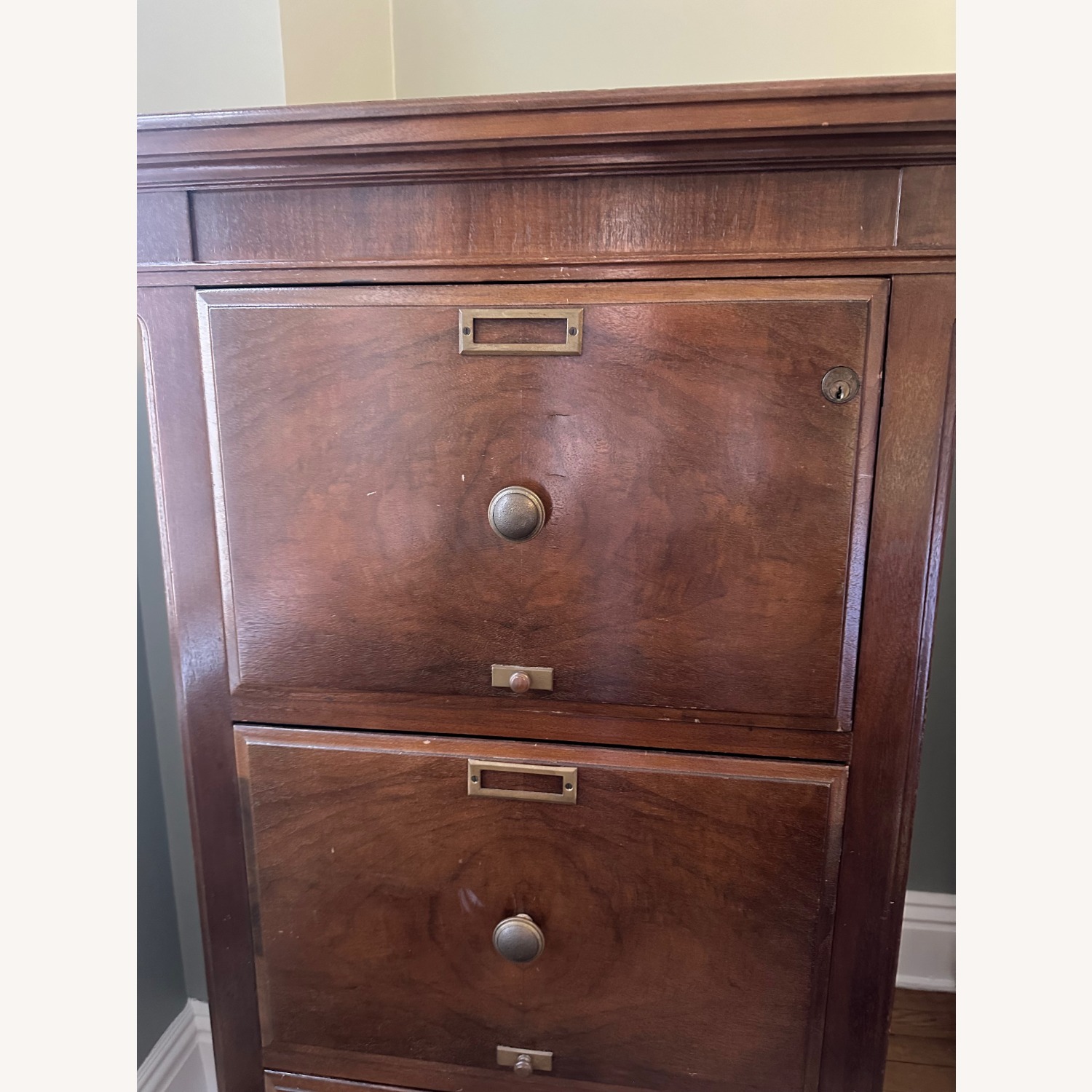 Antique Mahogany Filing Cabinet - image-4