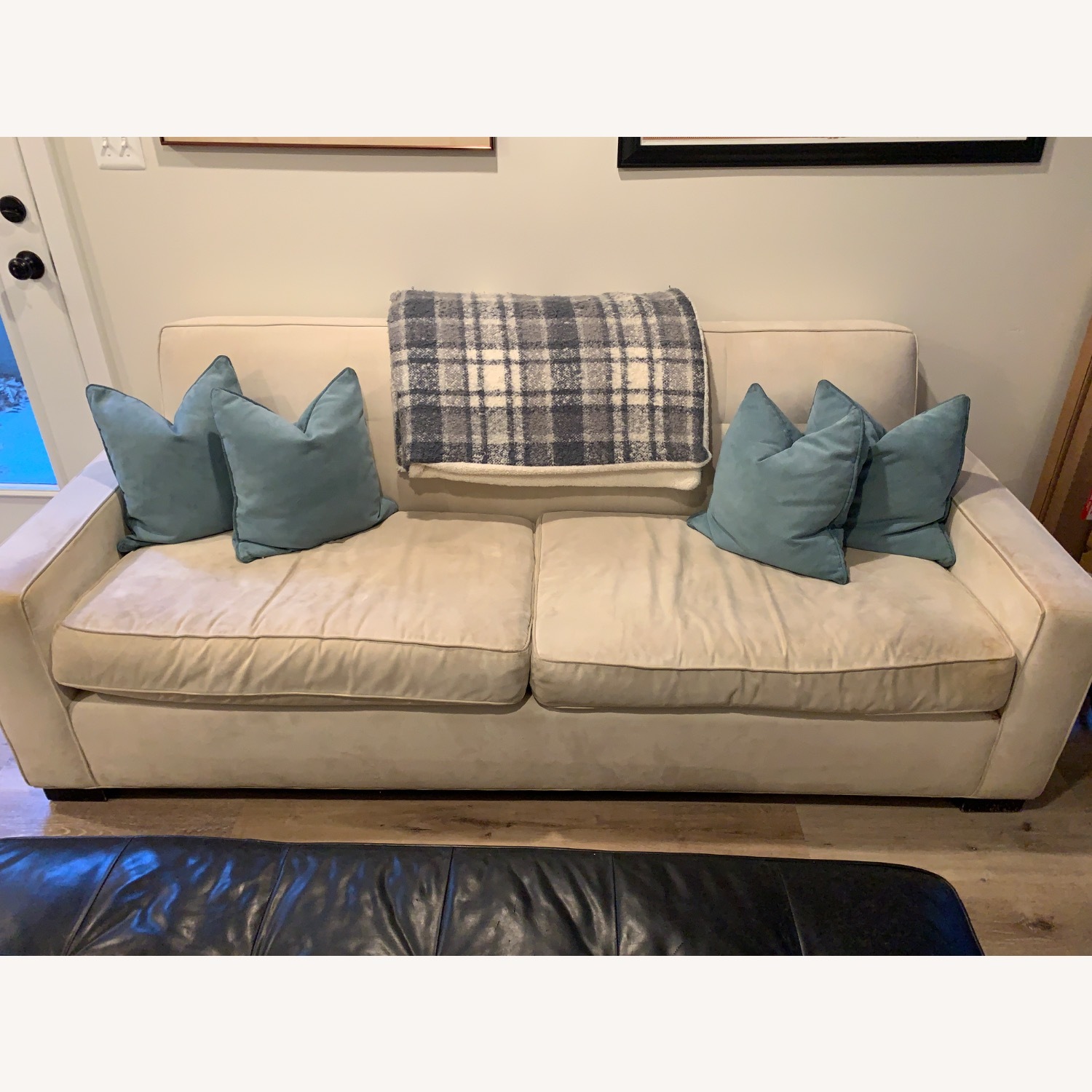 Mitchell Gold + Bob Williams White Loveseat - image-1