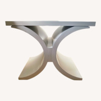 Bernhardt Design White Wood Side Table 