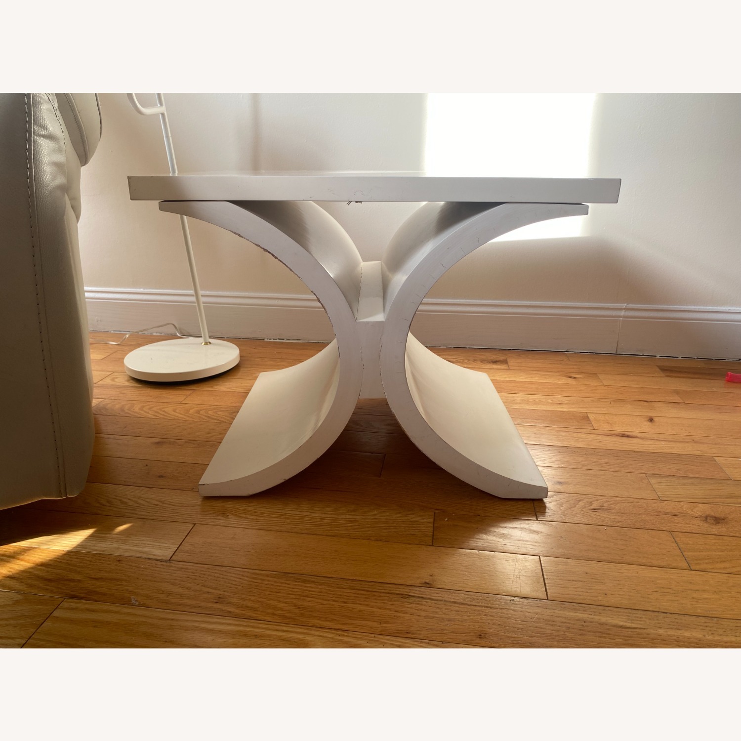 Bernhardt Design White Wood Side Table  - image-1