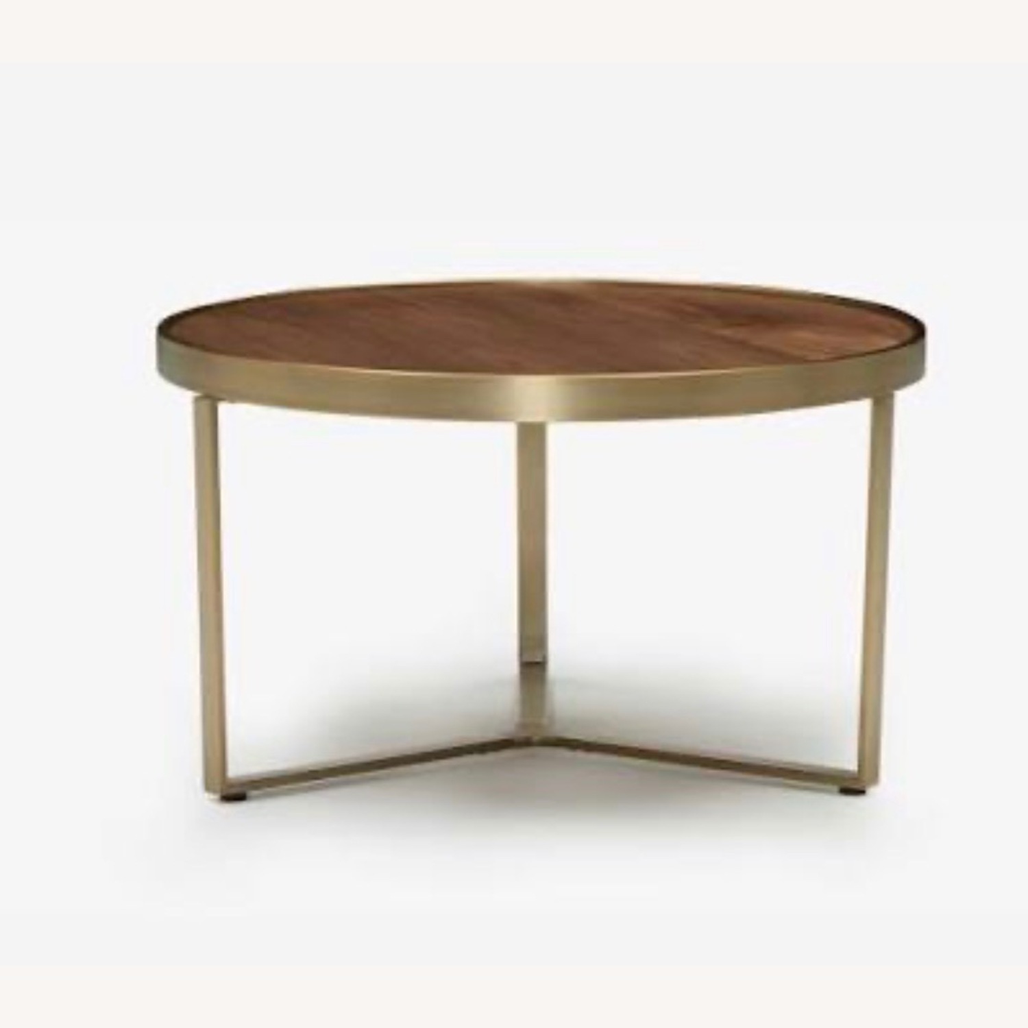 Joybird Mindy Dark Brown Wood and Brass Coffee Table - image-5
