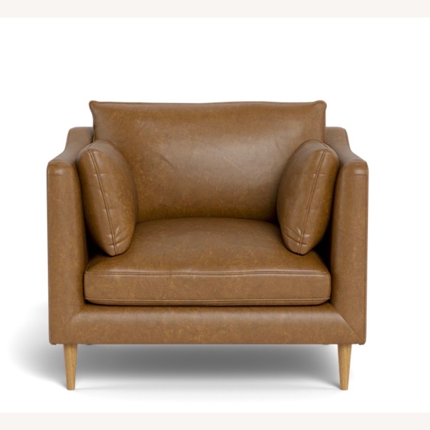 Interior Define Caitlin Natural Leather Accent Chair - image-1