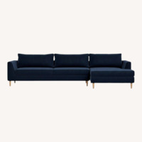 Interior Define Asher 2 Seat Sectional blue 