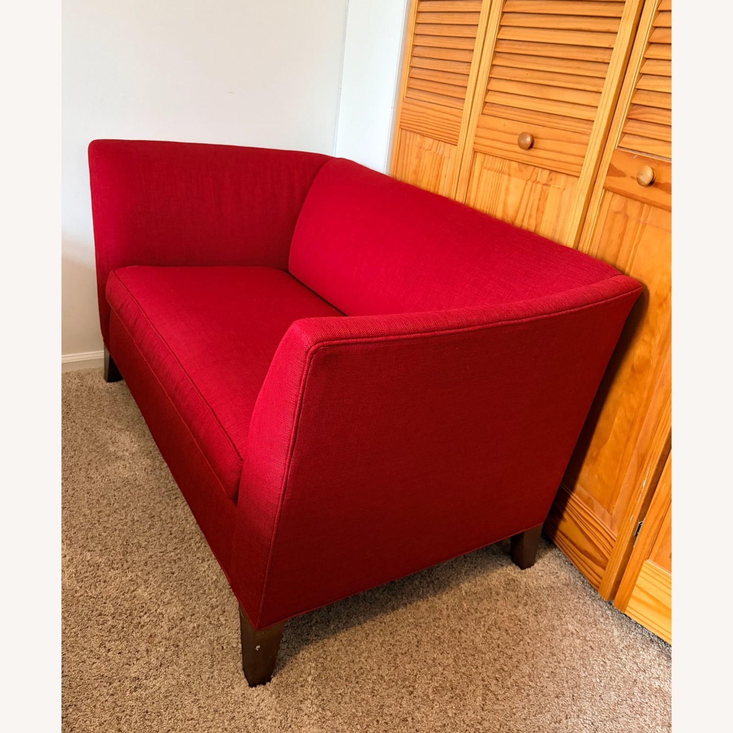 Mitchell Gold + Bob Williams Mona Red Fabric Loveseat - image-2