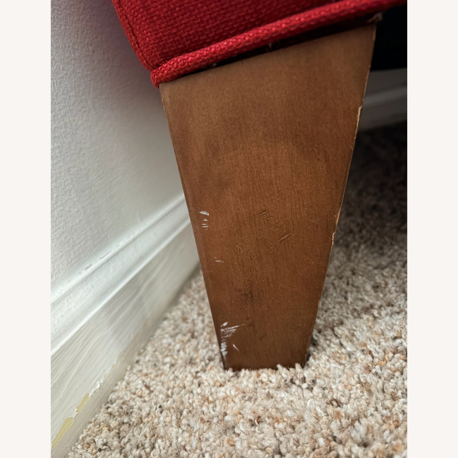 Mitchell Gold + Bob Williams Mona Red Fabric Loveseat - image-4