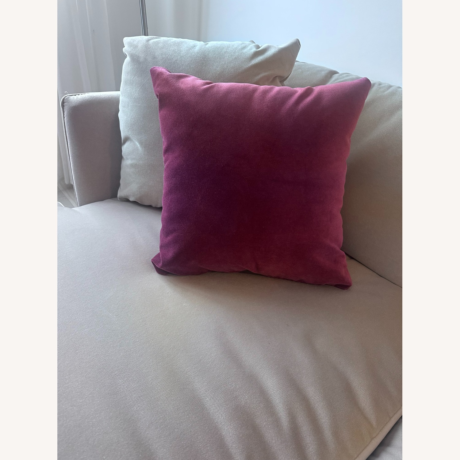 Joybird Lewis Natural Velvet 2 Piece Sectional - image-3