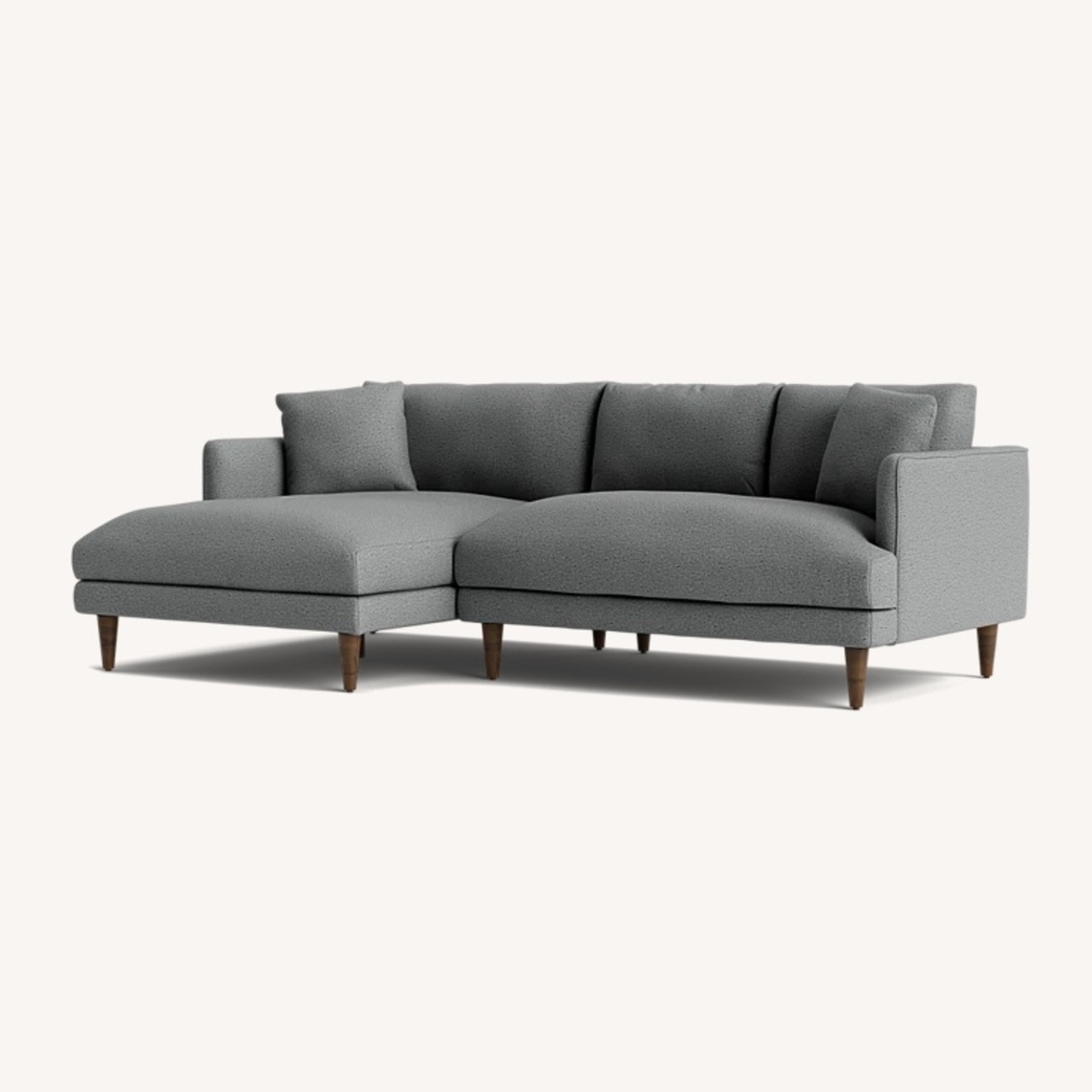 Joybird Lewis Natural Velvet 2 Piece Sectional - image-4