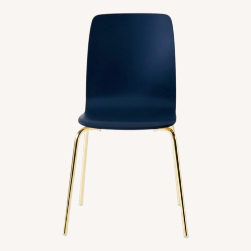 Used Anthropologie Blue Wood Dining Chairs for sale on AptDeco