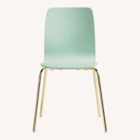 Anthropologie Green Wood Dining Chairs