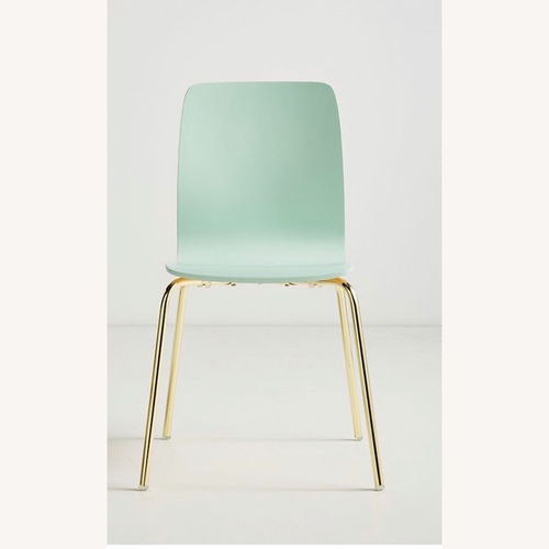 Used Anthropologie Green Wood Dining Chairs for sale on AptDeco