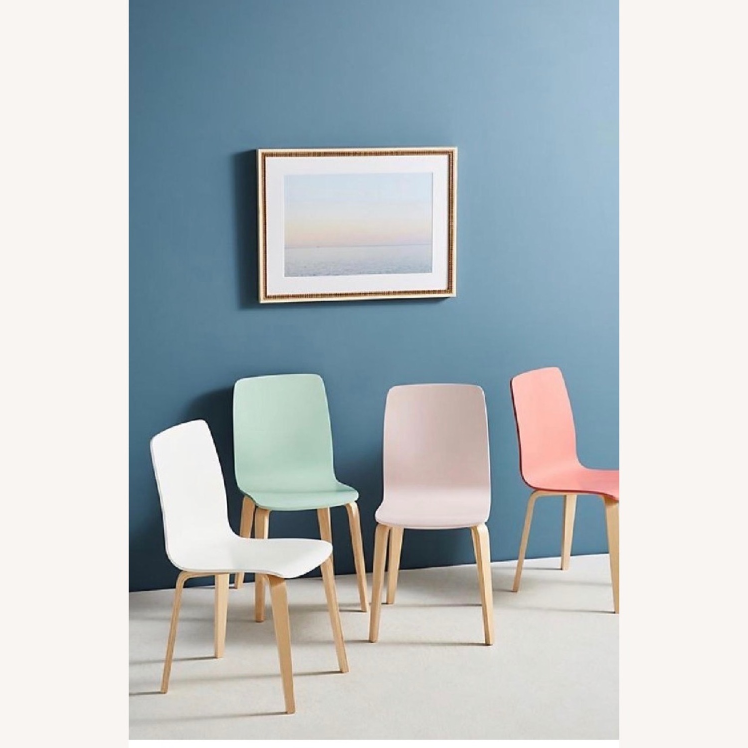 Anthropologie Green Wood Dining Chairs - image-4
