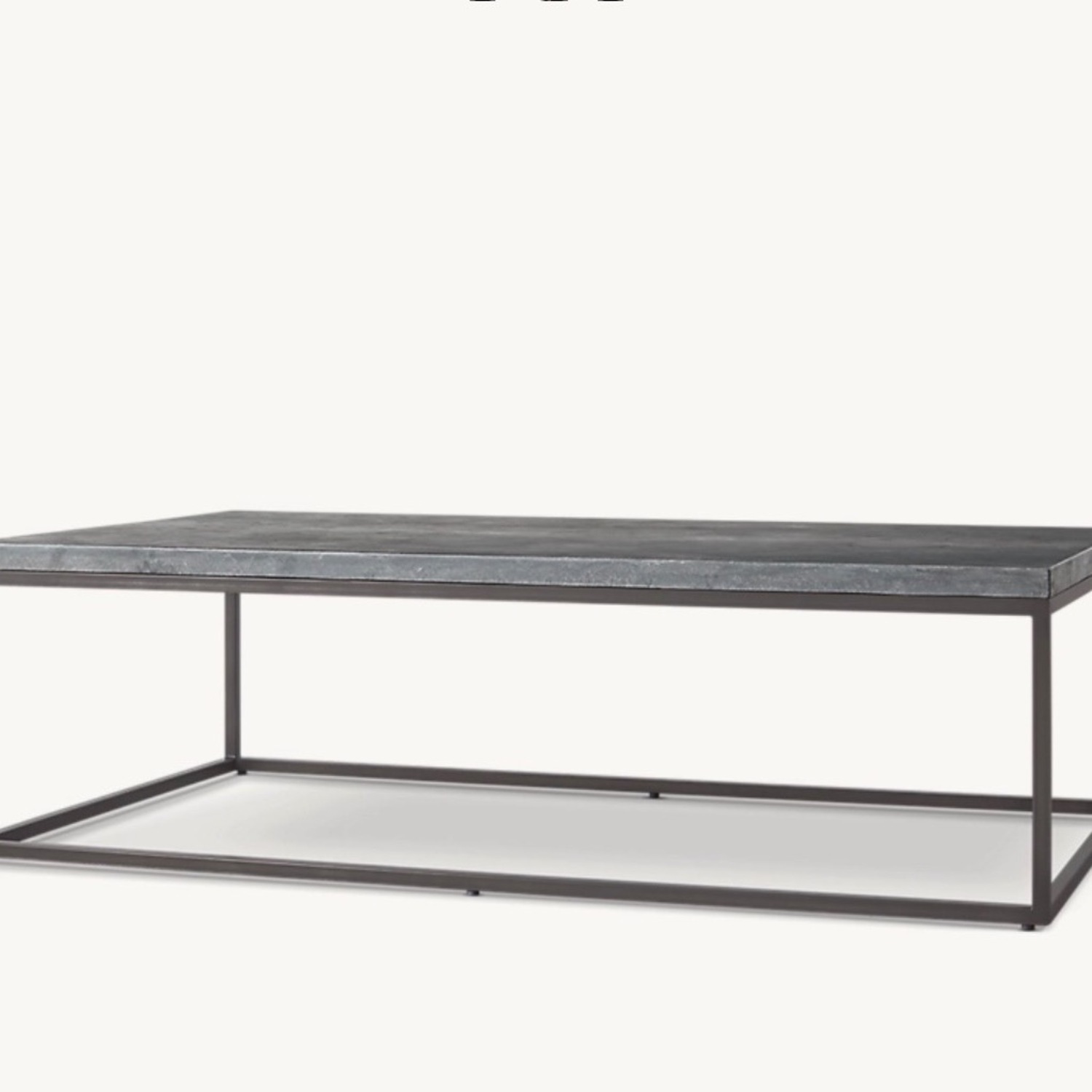 Restoration Hardware Delphine Bluestone & Metal Coffee Table - image-5