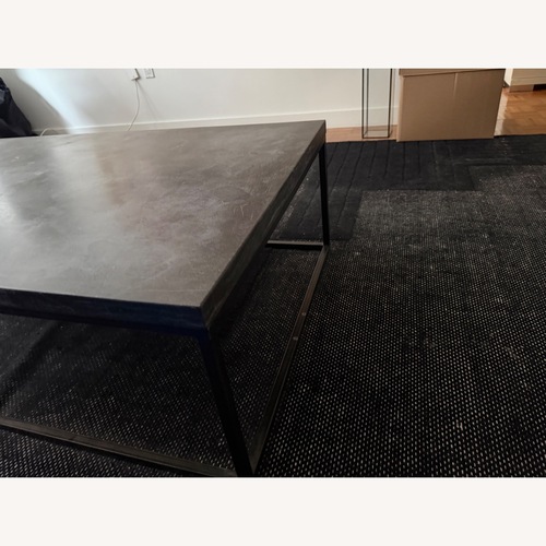 Used Restoration Hardware Delphine Bluestone & Metal Coffee Table for sale on AptDeco