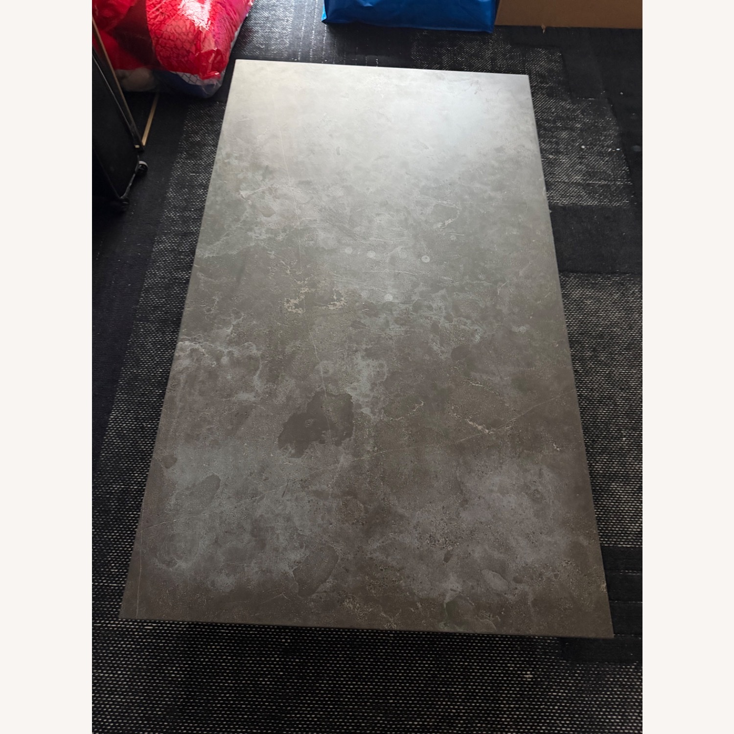 Restoration Hardware Delphine Bluestone & Metal Coffee Table - image-3