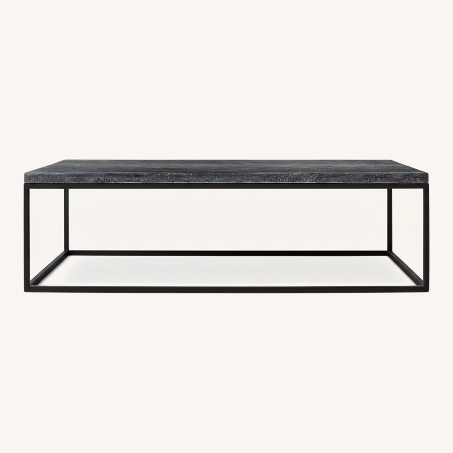 Restoration Hardware Delphine Bluestone & Metal Coffee Table - image-0