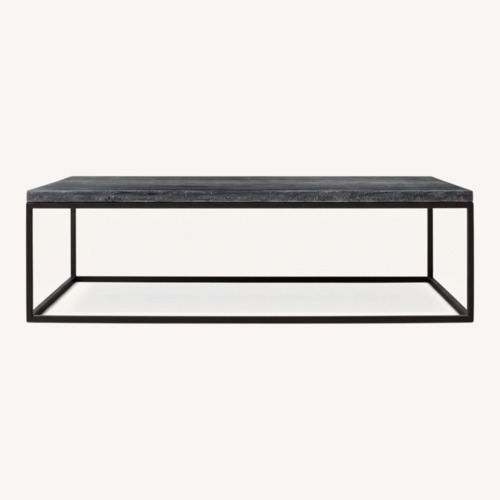 Used Restoration Hardware Delphine Bluestone & Metal Coffee Table for sale on AptDeco