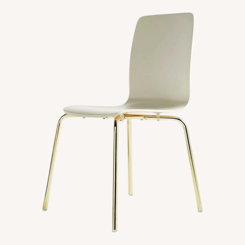 Used Anthropologie Solid Tasmin White Wood Dining Chairs for sale on AptDeco