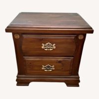 Dark Brown Wood Side Tables
