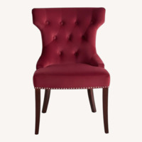 Pier 1 Imports Hourglass Red Velvet Accent Chairs