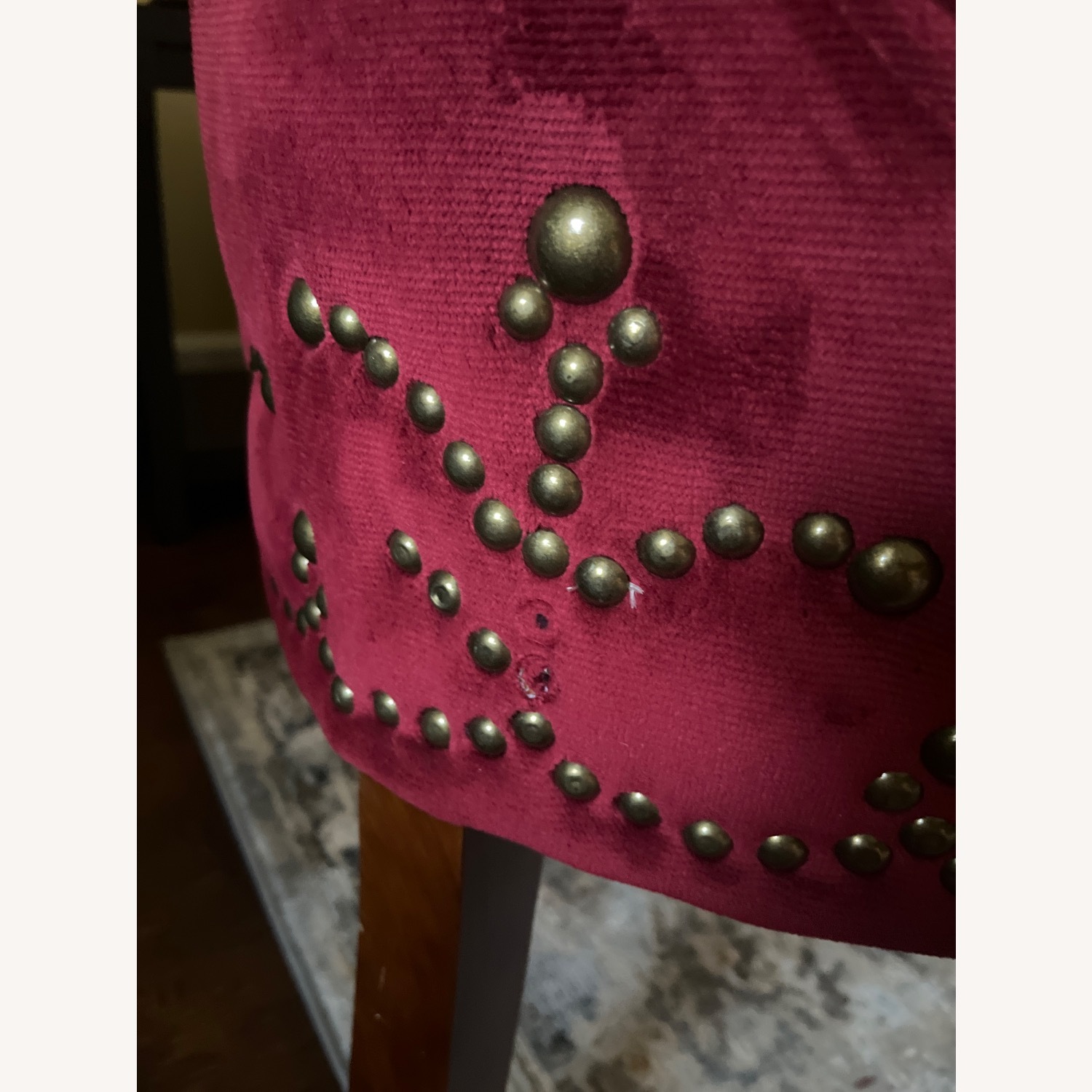 Pier 1 Imports Hourglass Red Velvet Accent Chairs - image-4
