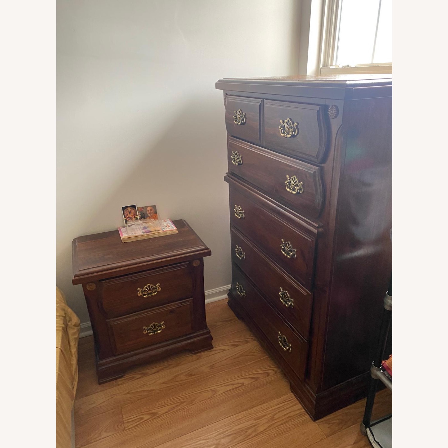 Dark Brown Wood Chest - image-2