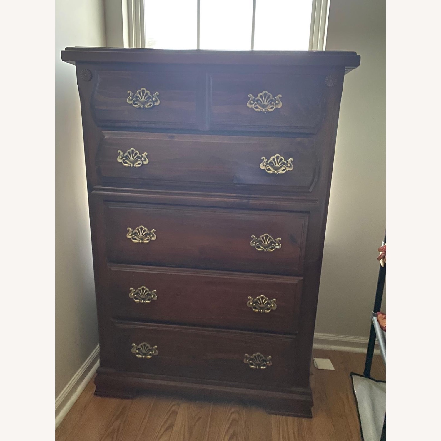 Dark Brown Wood Chest - image-4