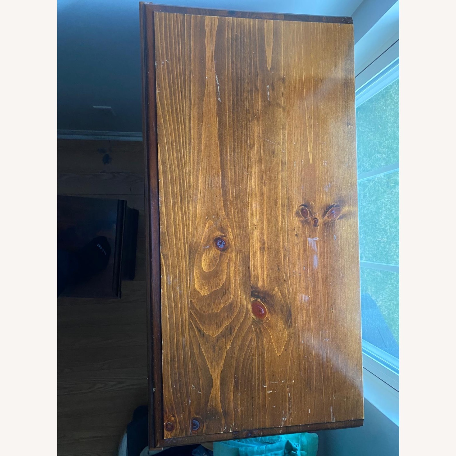 Dark Brown Wood Chest - image-3