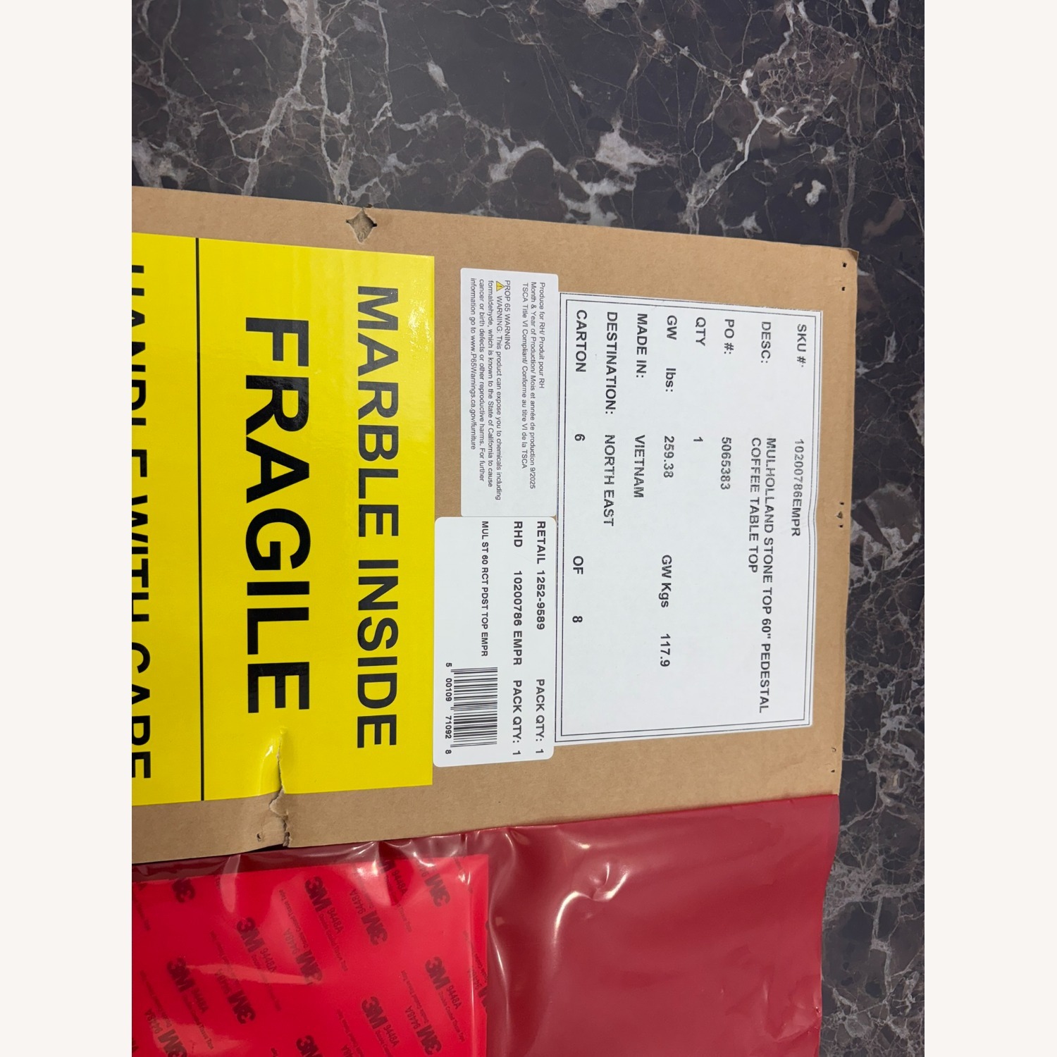 RH Mulholland Emperador Coffee Table – 60" - image-30