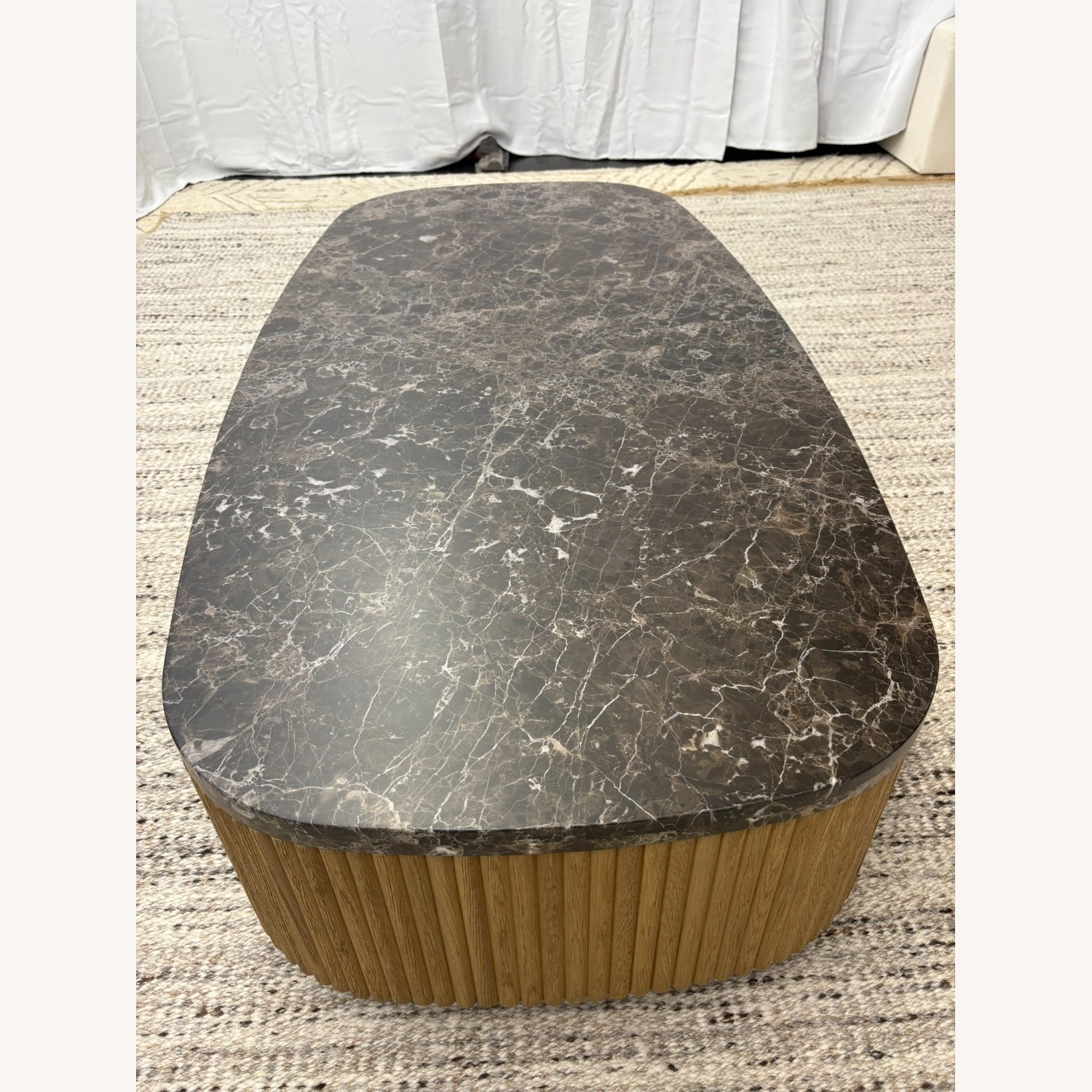 RH Mulholland Emperador Coffee Table – 60" - image-5