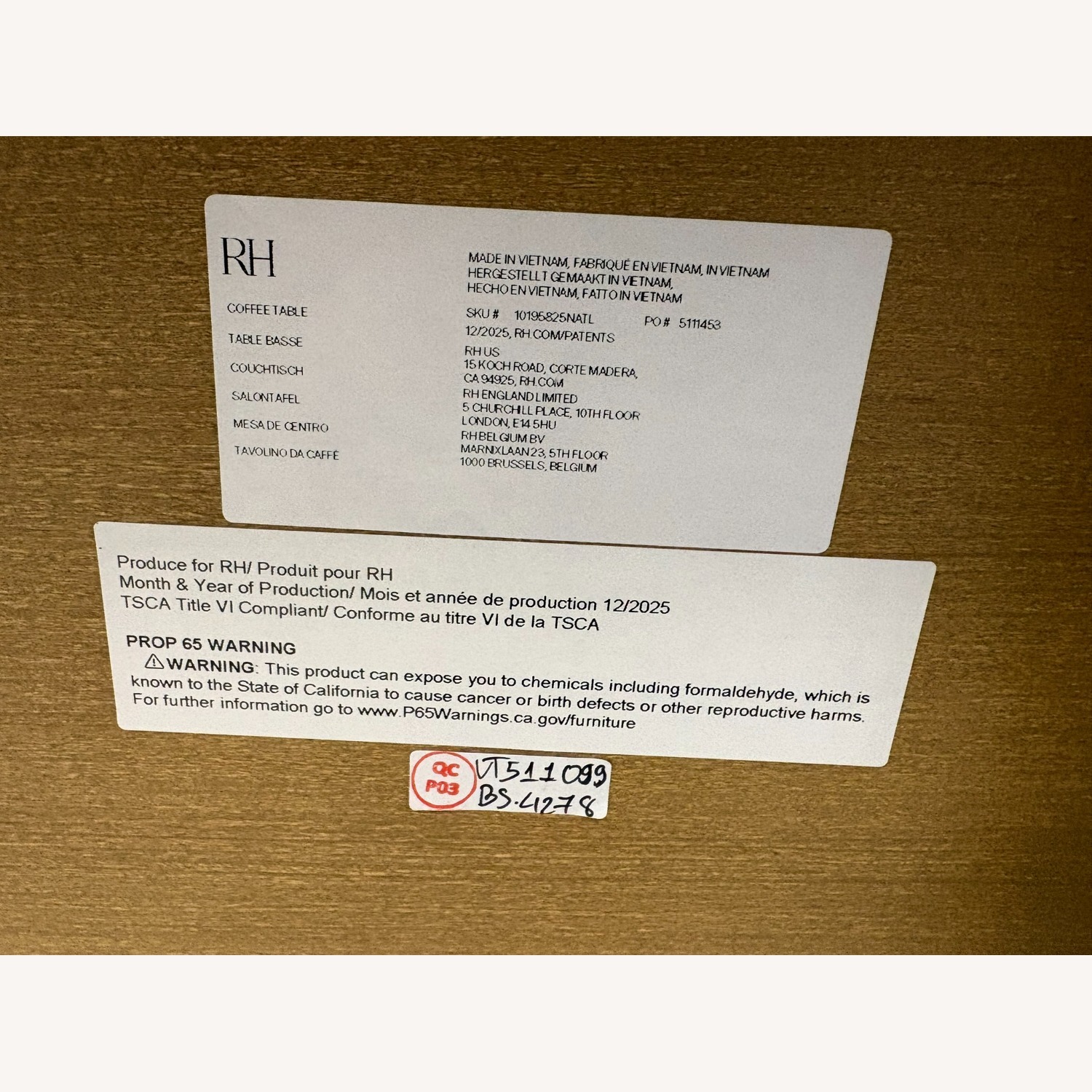 RH Mulholland Emperador Coffee Table – 60" - image-19