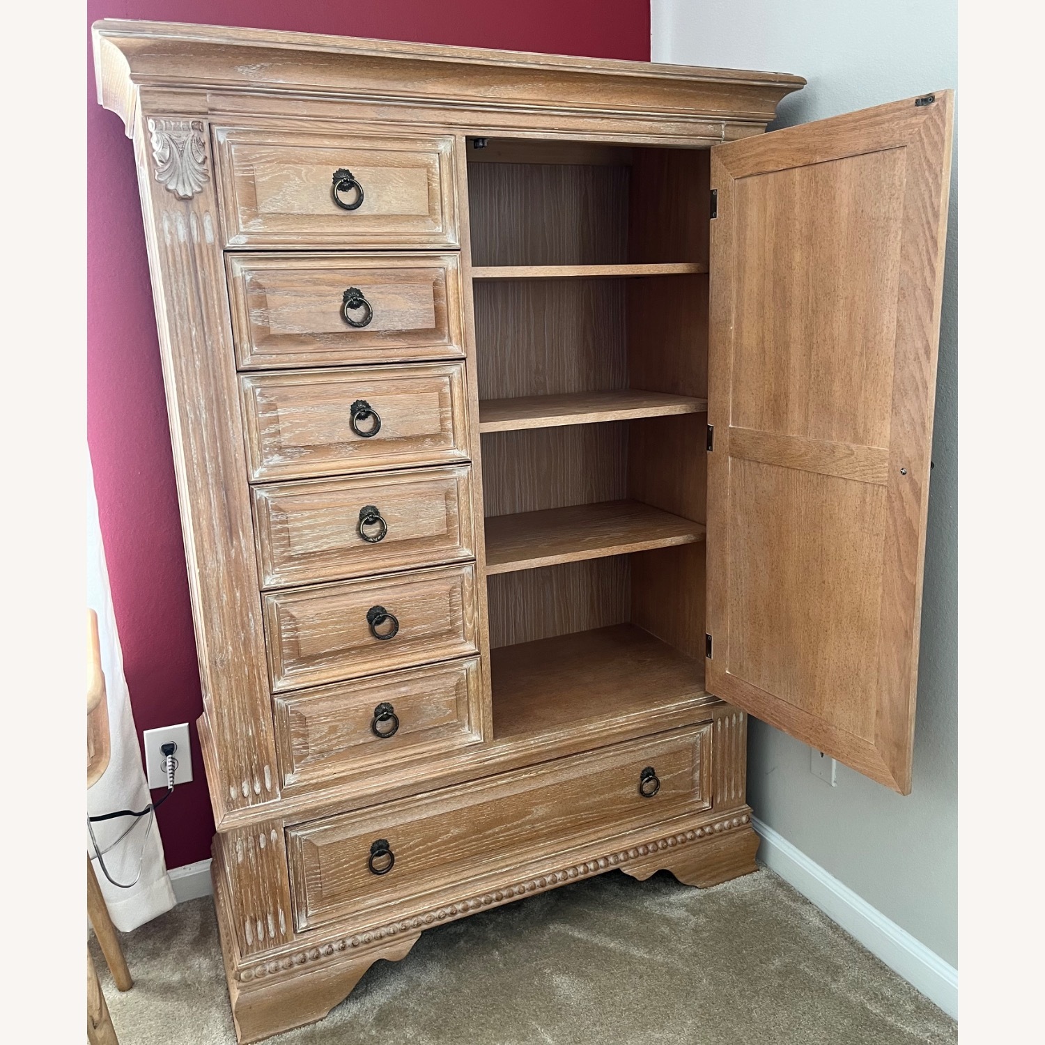 Rooms To Go Natural Wood Armoire - image-2