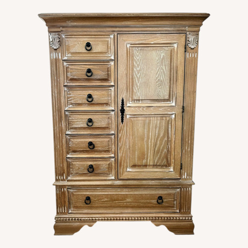 Used Rooms To Go Natural Wood Armoire for sale on AptDeco