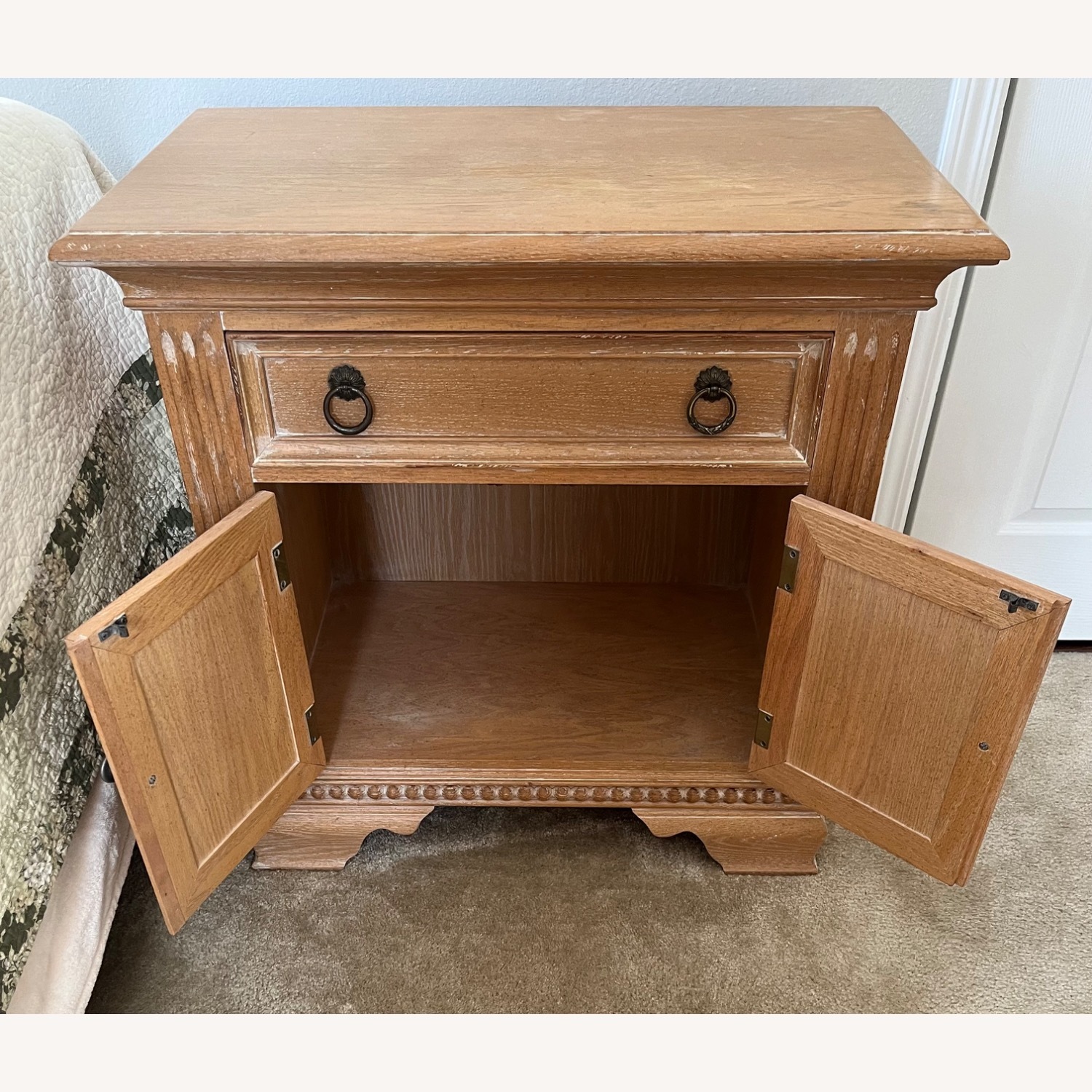 Rooms To Go Natural Wood Nightstand - image-2