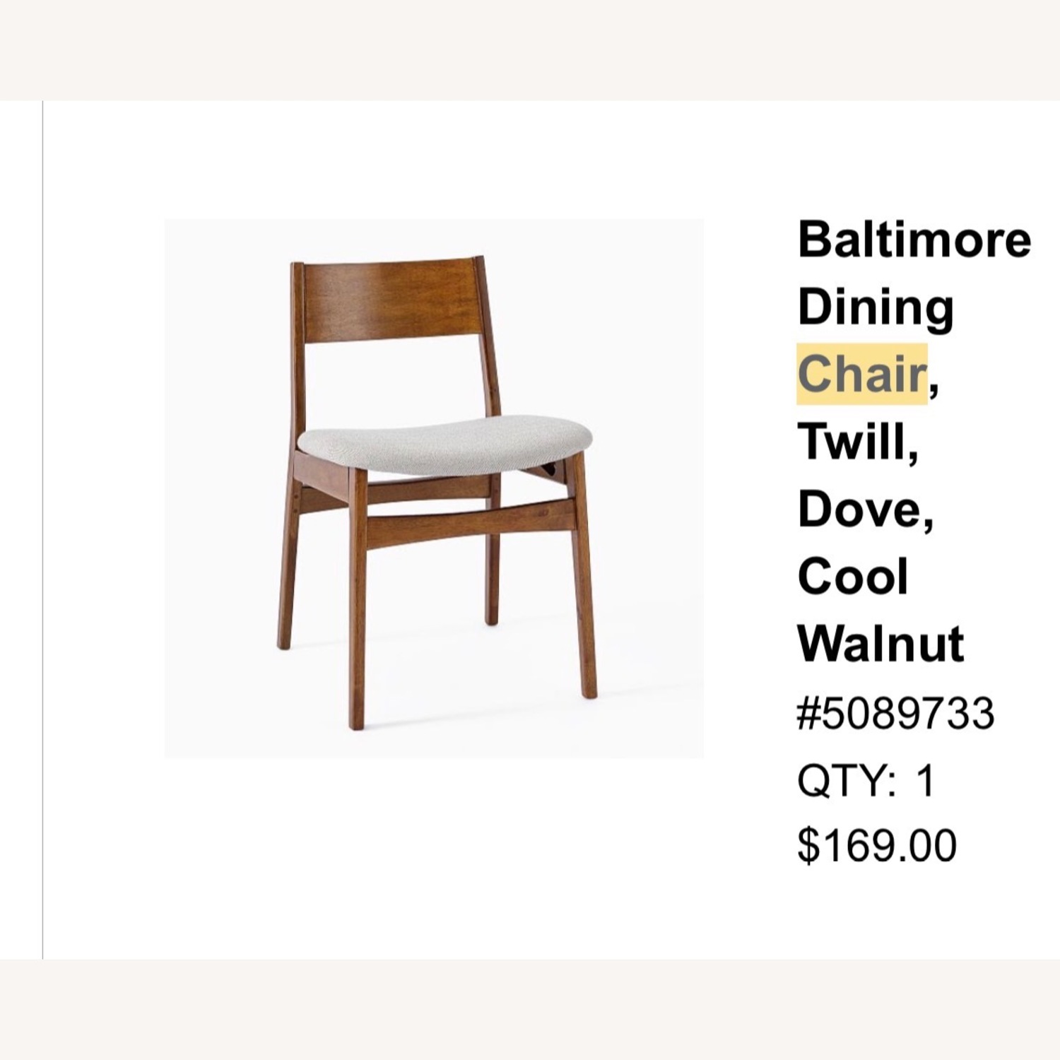 West Elm Baltimore Dining Dining Chair - image-4