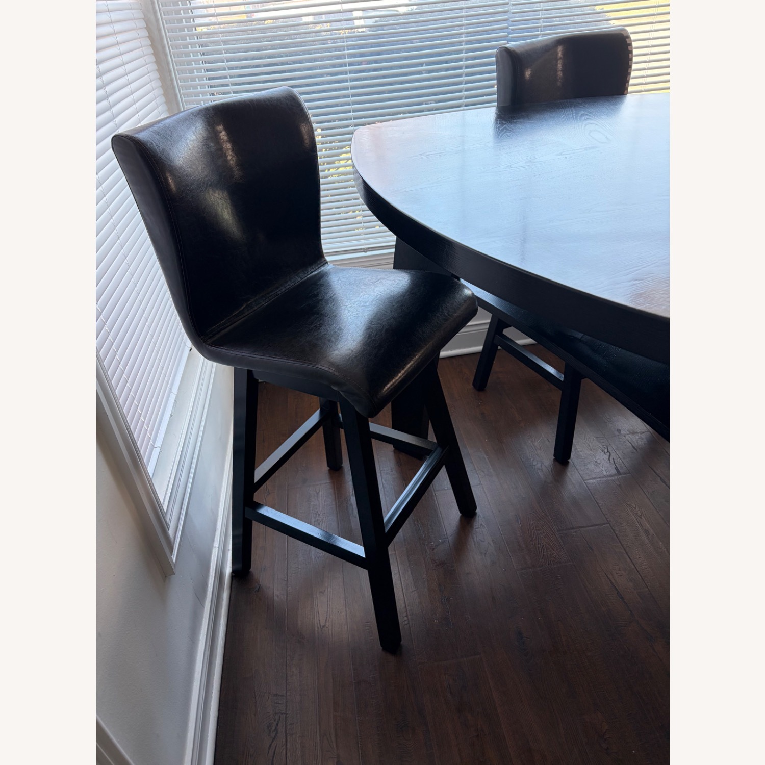 Dark Brown Wood Dining Table - image-4