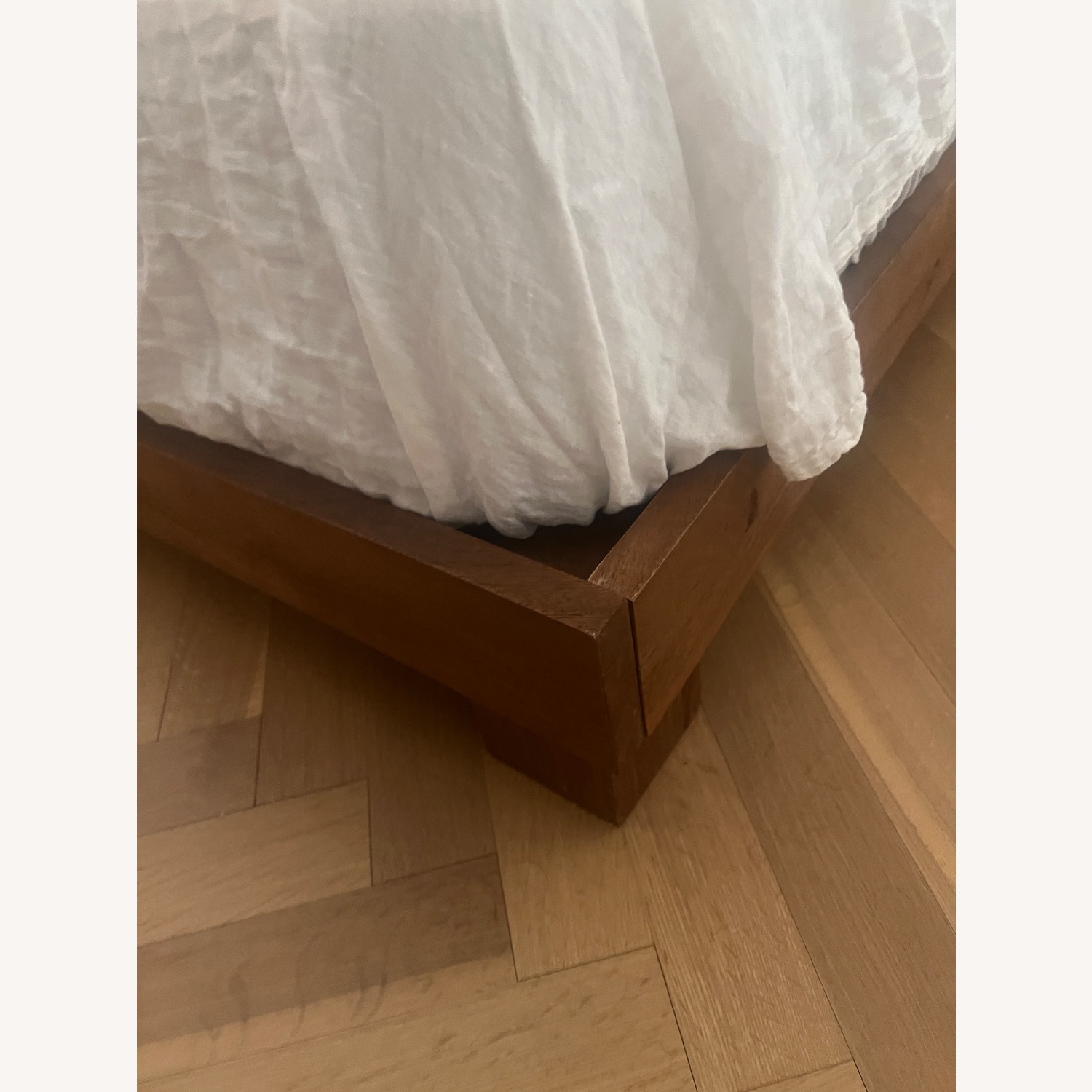 CB2 Dondra Dark Brown Wood King Bed  - image-3