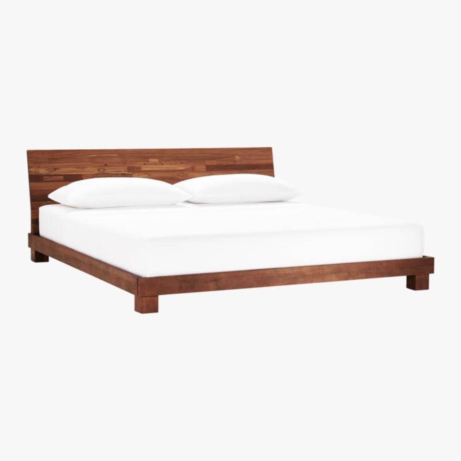 CB2 Dondra Dark Brown Wood King Bed  - image-1