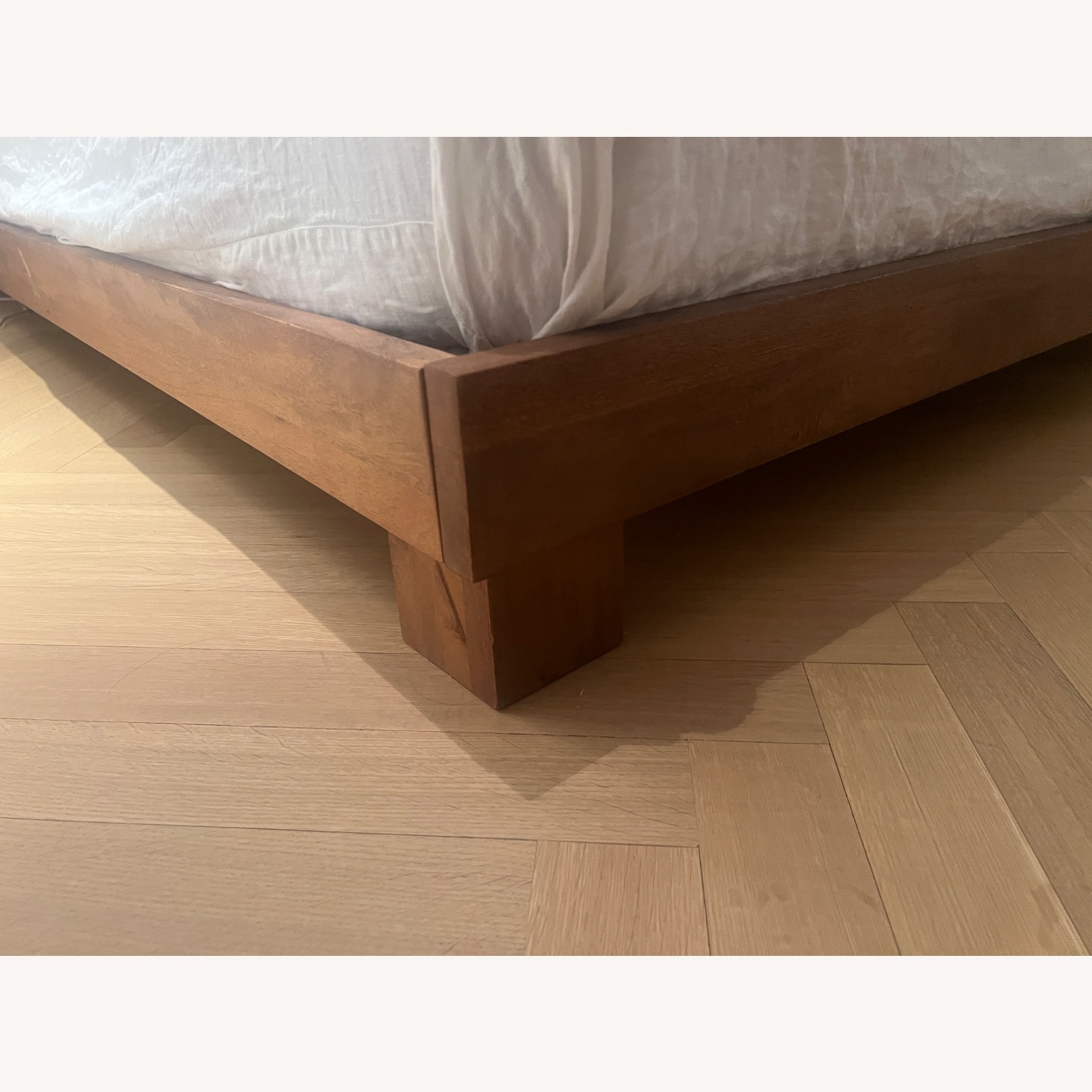 CB2 Dondra Dark Brown Wood King Bed  - image-4