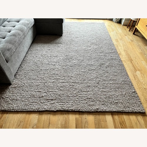 Used Pottery Barn Chunky Knit Sweater Handwoven Rug 8' x 10' for sale on AptDeco