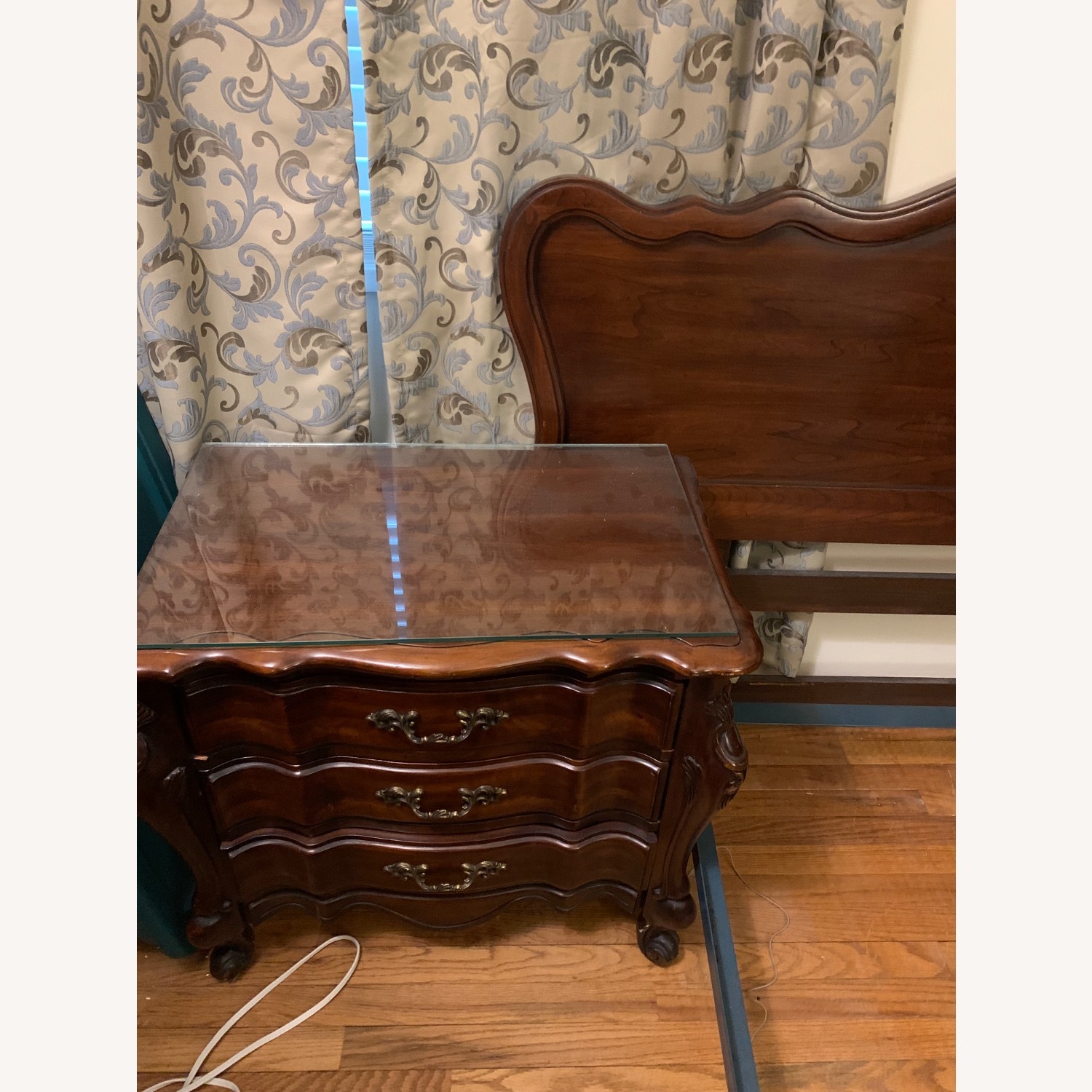 Vintage/Antique Solid Cherry Wood Nightstands - image-5