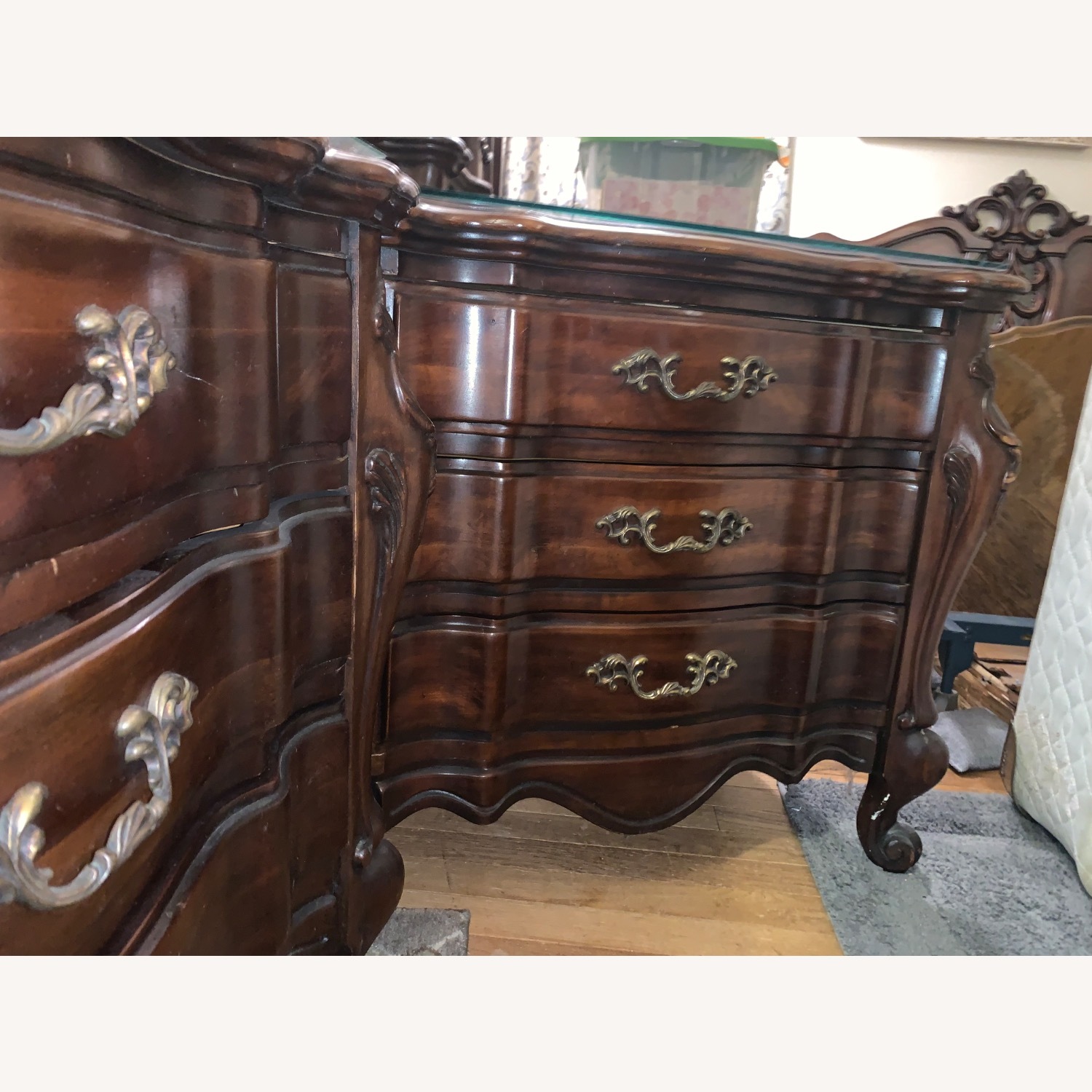 Vintage/Antique Solid Cherry Wood Nightstands - image-3