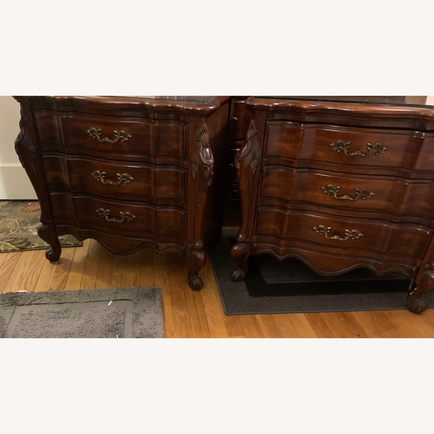 Vintage/Antique Solid Cherry Wood Nightstands - image-1