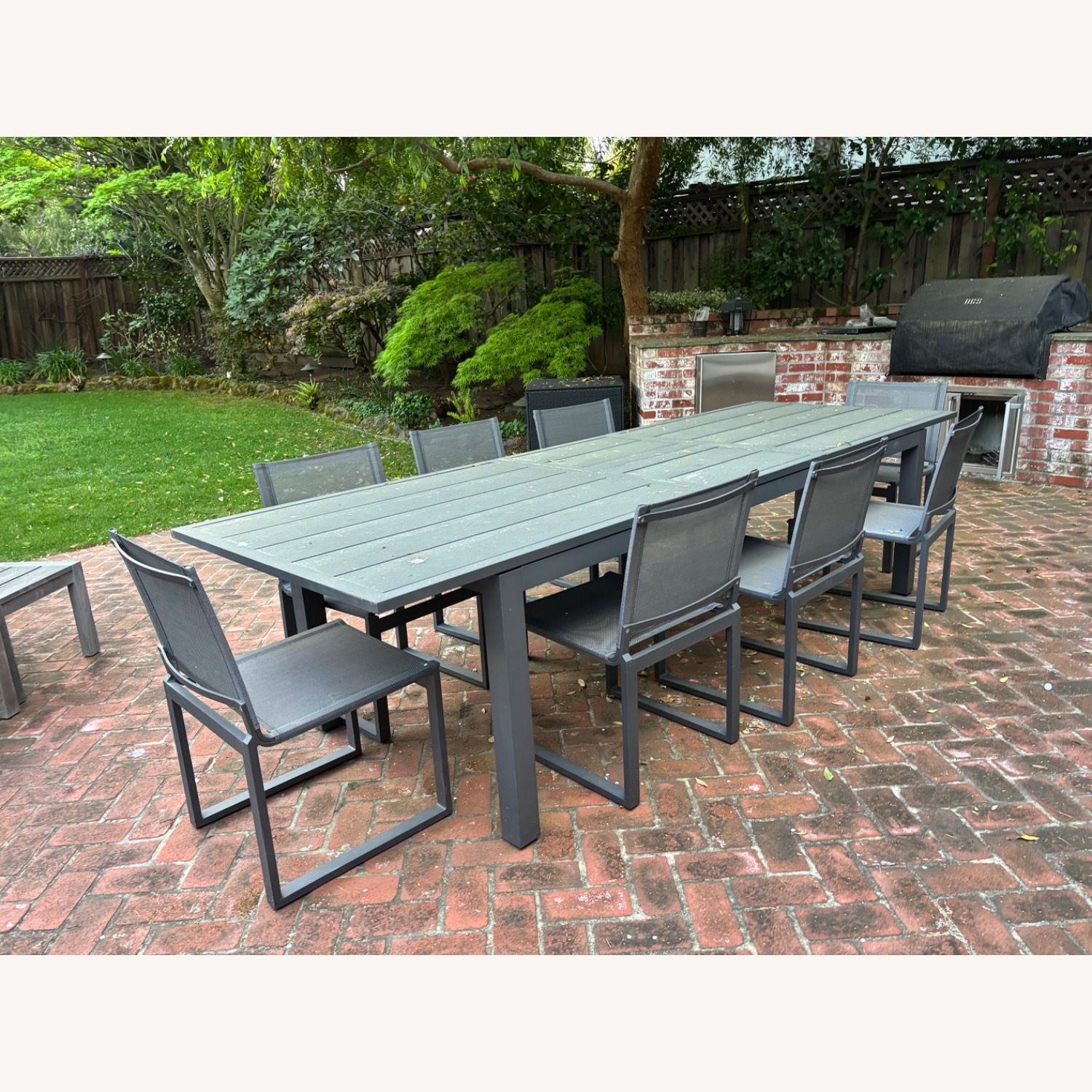 Restoration Hardware Aluminum Extendable Table and Chairs - image-1