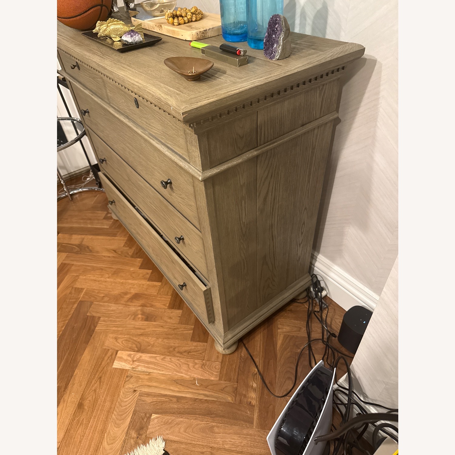 Restoration Hardware Dark Gray Wood Dresser - image-3