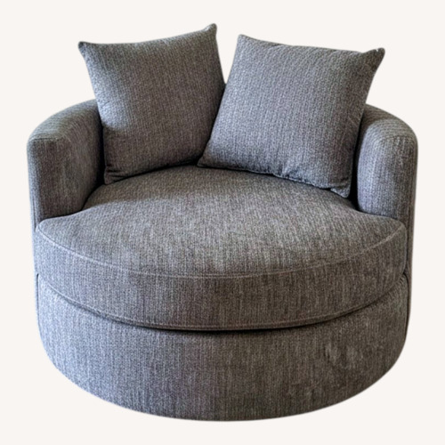 Used Living Spaces Light Gray Ottoman for sale on AptDeco